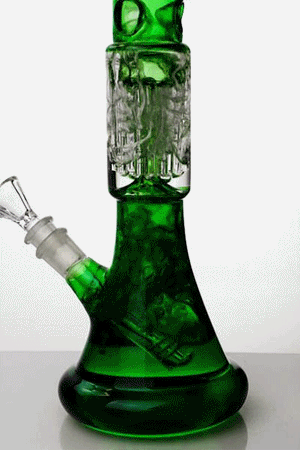 
                  
                    Load image into Gallery viewer, 14&amp;quot; Infyniti 8-arm Percolator Colored Tube Beaker Bong
                  
                